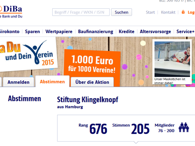 Screenshot der ing diba